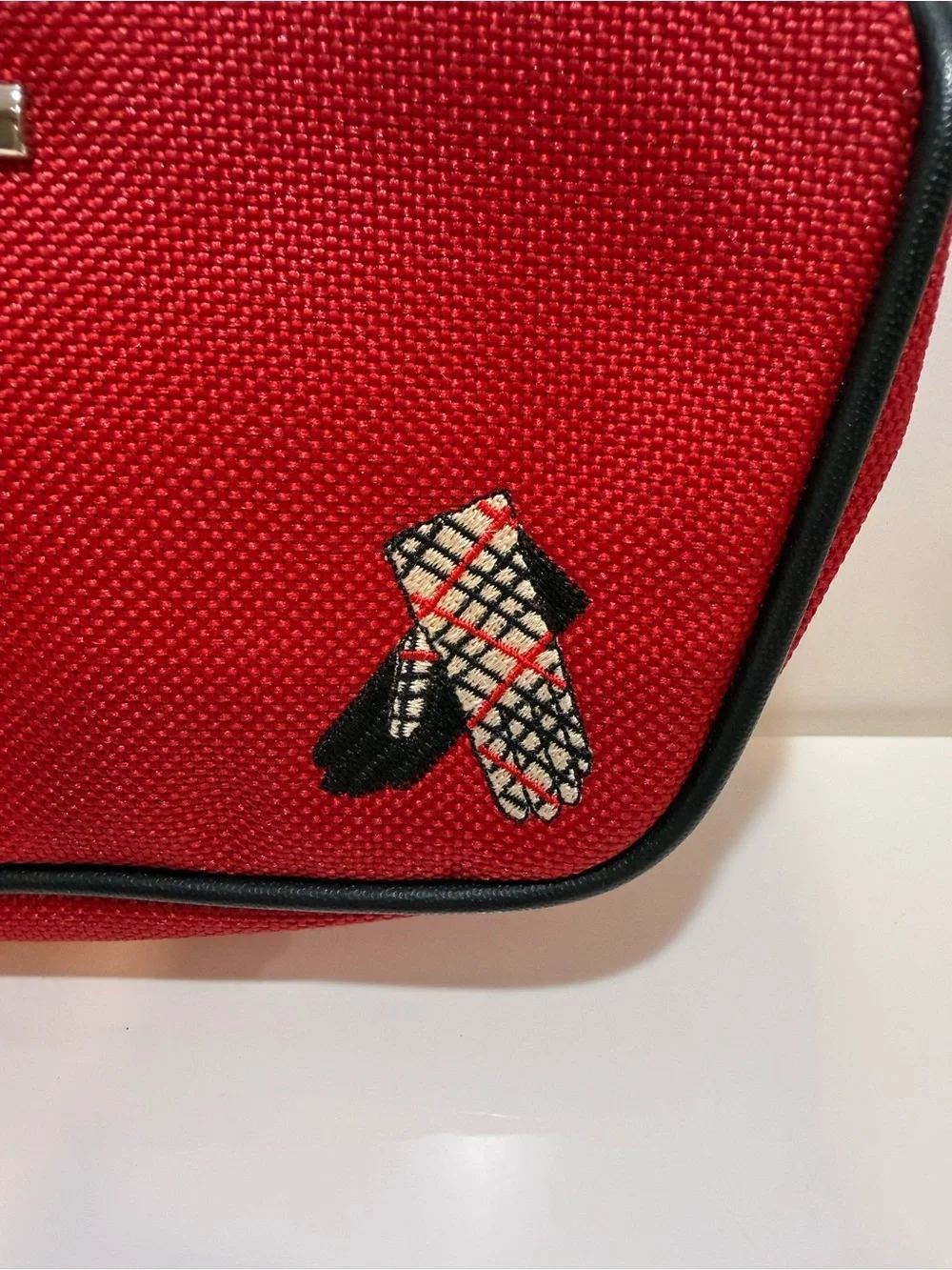 Burberry Red Canvas Clutch